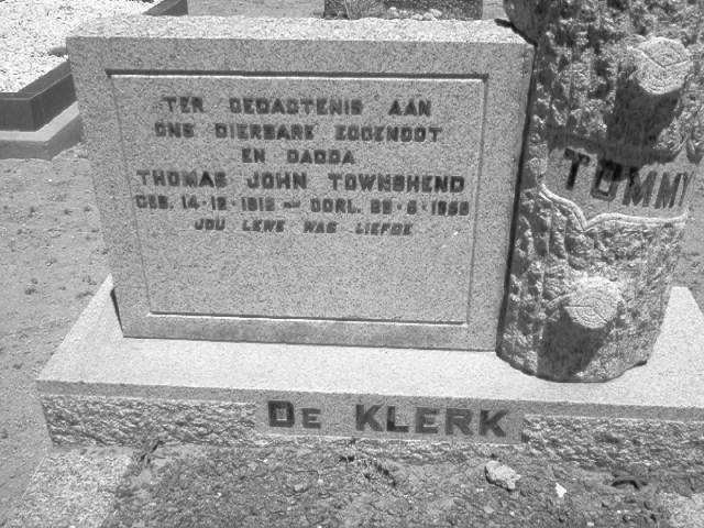 KLERK Thomas John Townshend, de 1912-1958
