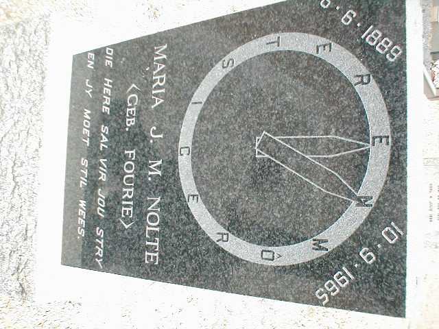 NOLTE Maria J.M. nee FOURIE 1889-1965