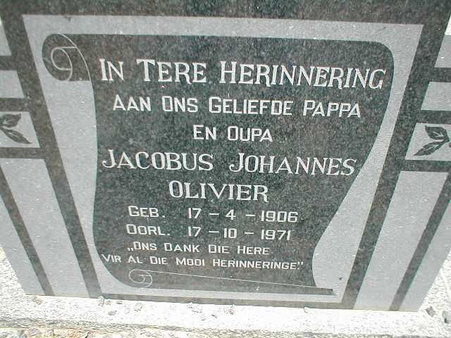 OLIVIER Jacobus Johannes 1906-1971