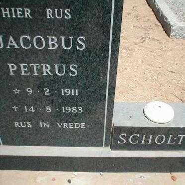 SCHOLTZ Jacobus Petrus 1911-1983