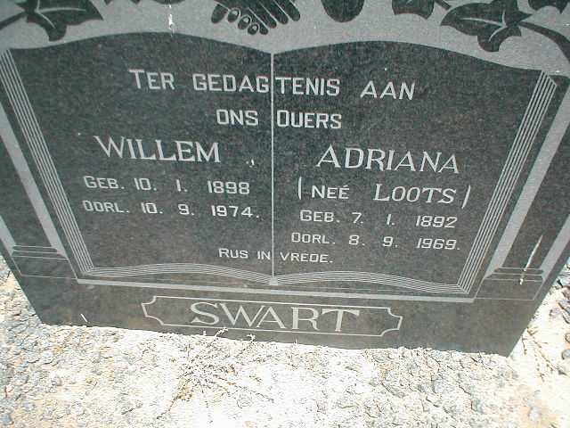 SWART Willem 1898-1974 &amp; Adriana LOOTS 1892-1969