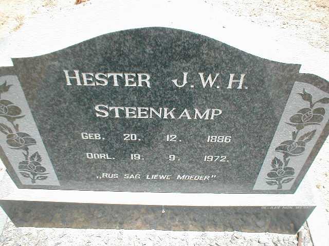 STEENKAMP Hester J.W.H. 1886-1972