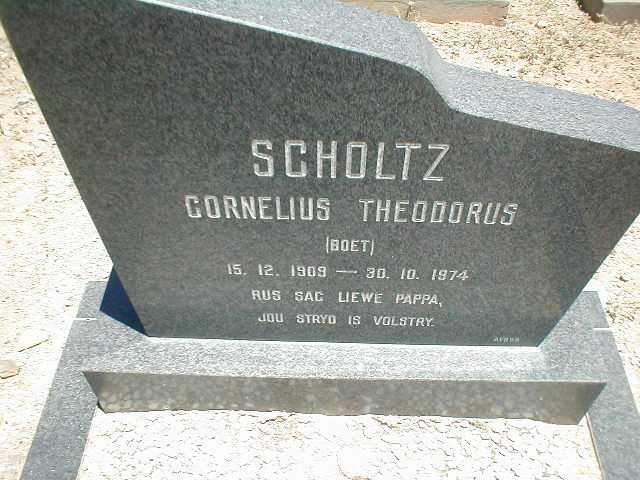 SCHOLTZ Cornelius Theodorus 1909-1974