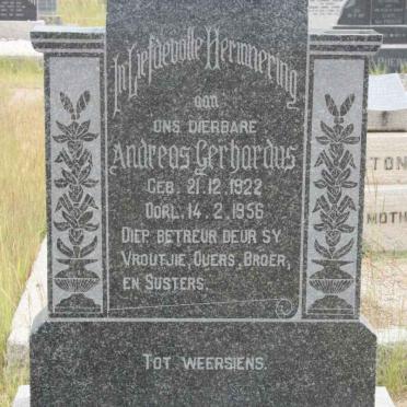TOIT Andreas Gerhardus, du 1922-1956