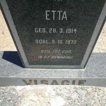 VISAGIE Etta 1914-1973