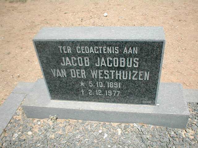 WESTHUIZEN Jacob Jacobus, van der 1891-1977