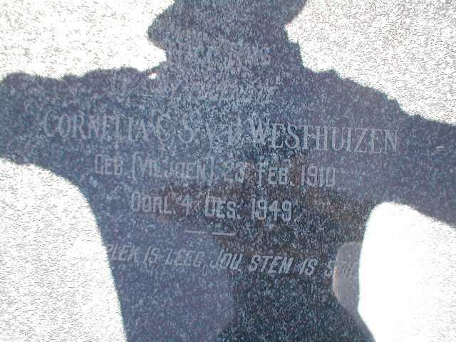 WESTHUIZEN Cornelia C.S., van der nee VILJOEN 1910-1949