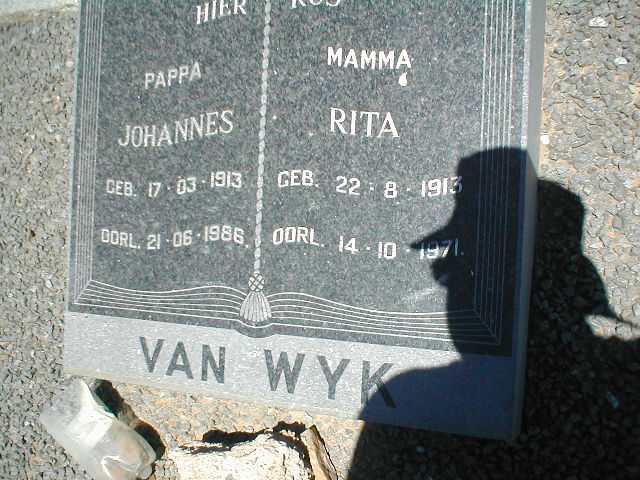 WYK Johannes, van 1913-1986 &amp; Rita 1913-1971