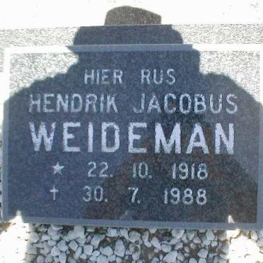 WEIDEMAN Hendrik Jacobus 1918-1988