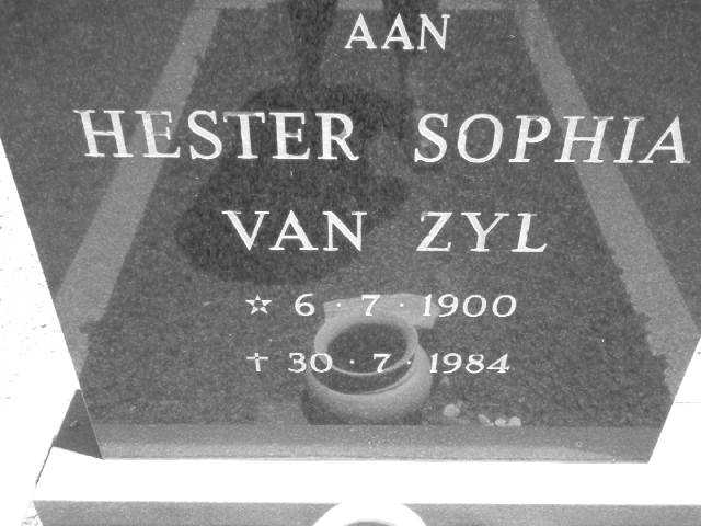 ZYL Hester Sophia, van 1900-1984