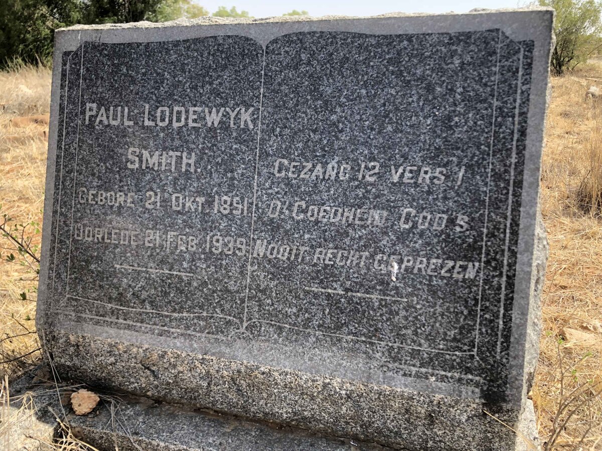 SMITH Paul Lodewyk 1851-1939