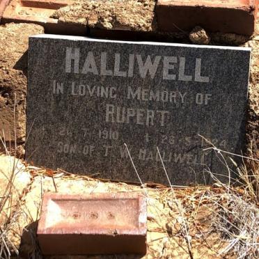 HALLIWELL Rupert 1910-1924