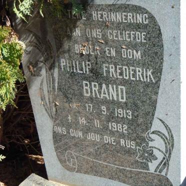 BRAND Philip Frederik 1913-1982