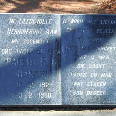 CONRADIE Barend P.C. 1925-1980