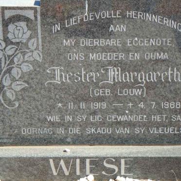 WIESE Hester Margaretha nee LOUW 1919-1988