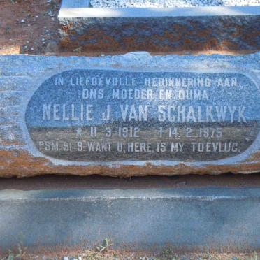 SCHALKWYK Nellie J., van 1912-1975