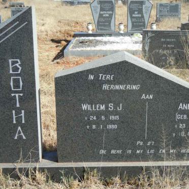 BOTHA Willem S.J. 1915-1980 &amp; Anna J. KOEN 1915-1980