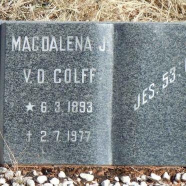 COLFF Magdalena J., v.d. 1893-1977