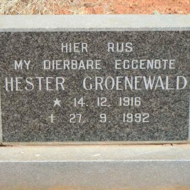 GROENEWALD Hester 1916-1992