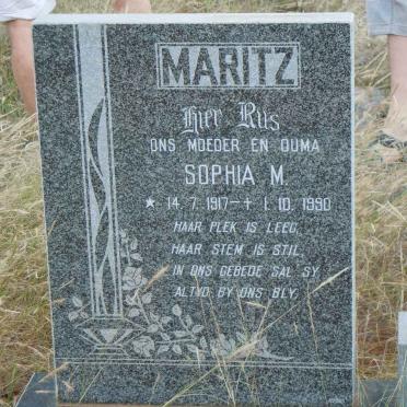 MARITZ Sophia M. 1917-1990