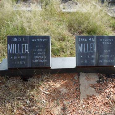 MILLER James E. 1909-1975 &amp; Anna M.M. 1916-1998