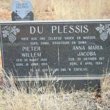 PLESSIS Pieter Willem, du 1909-1994 &amp; Anna Maria Jacoba 1917-1994