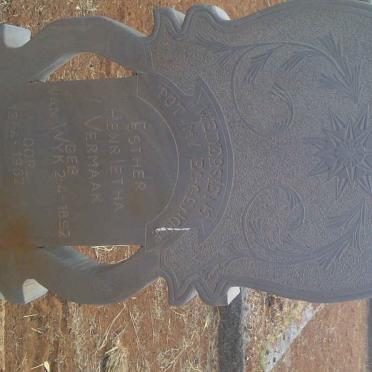 VERMAAK Esther Henrietha nee VAN WYK 1892-1962