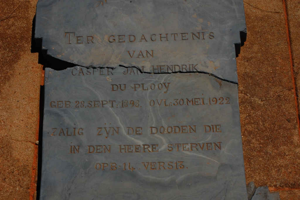 PLOOY Casper Jan Hendrik, du 1893-1922