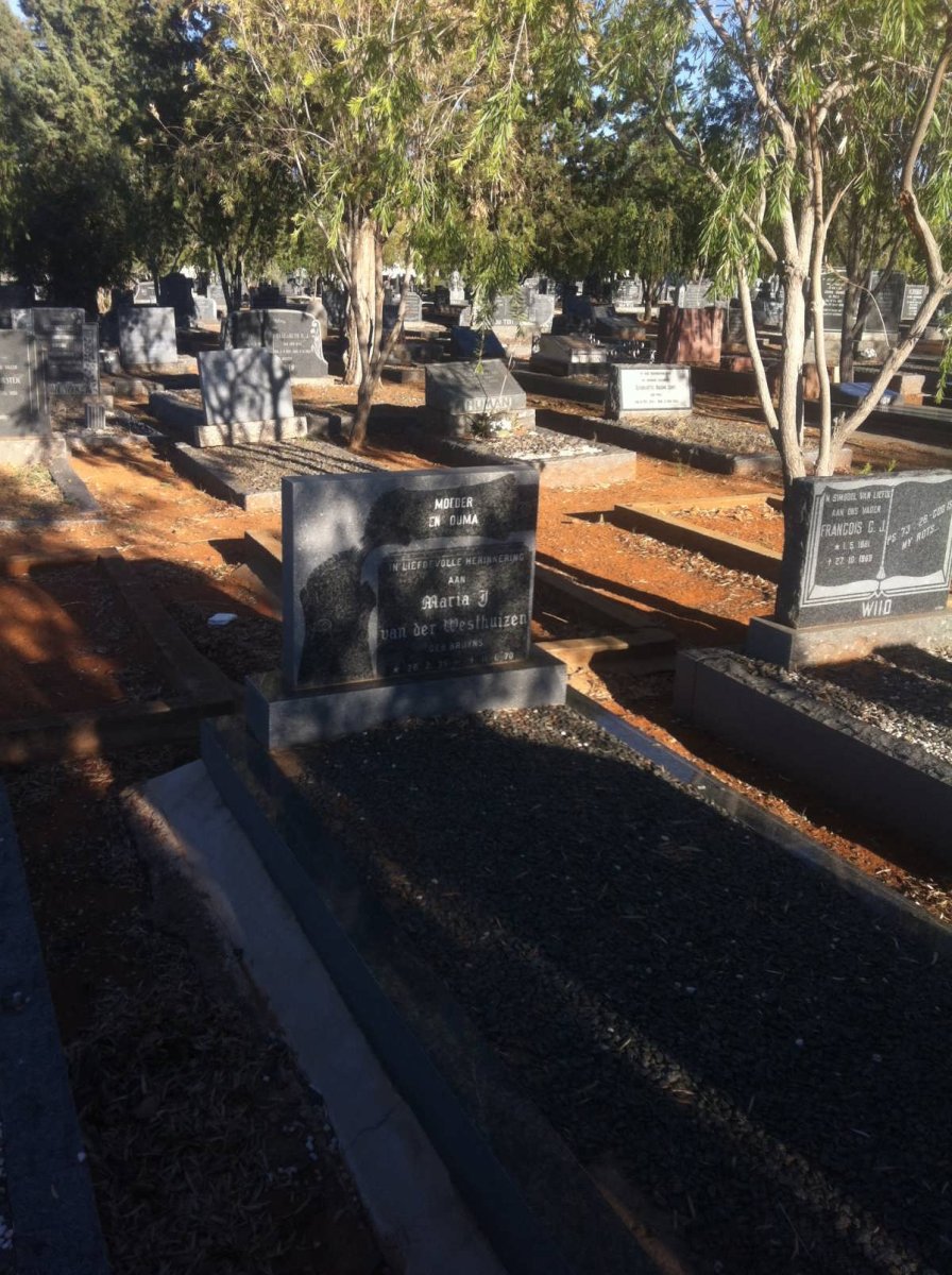 WESTHUIZEN Maria J., van der nee BRUYNS -1970