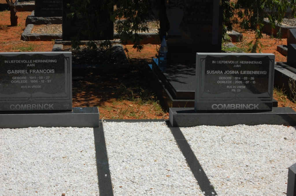 COMBRINCK Gabriel Francois 1911-19?6 &amp; Susara Josina LIEBENBERG 1914-2005