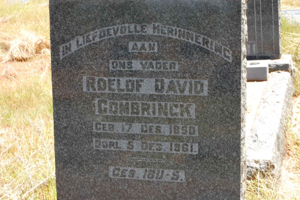 COMBRINCK Roelof David 1850-1961