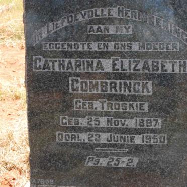 COMBRINCK Catharina Elizabeth nee TROSKIE 1897-1950