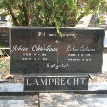 LAMPRECHT Johan Christiaan 1919-1986 &amp; Barbara Catharina 1929-2010