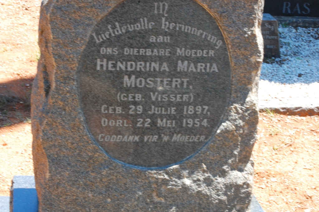 MOSTERT Hendrina Maria nee VISSER 1897-1954
