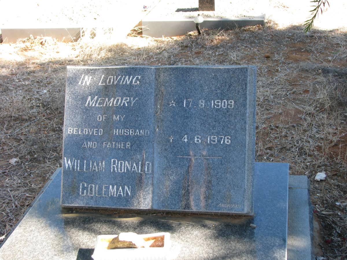 COLEMAN William Ronald 1909-1976
