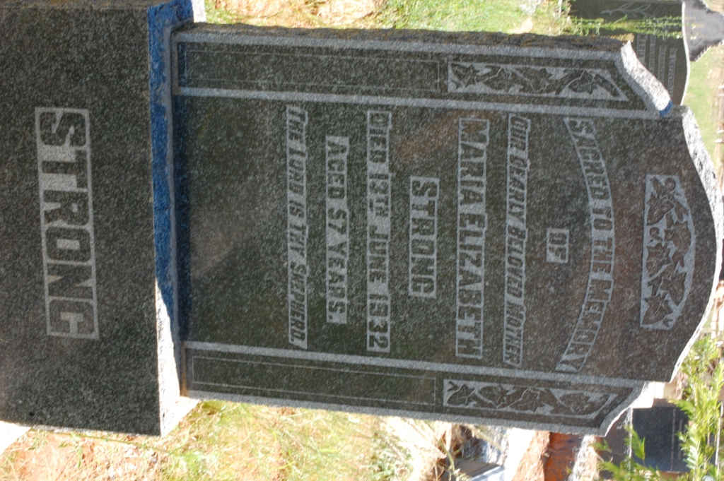 STRONG Maria Elizabeth -1932