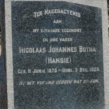 BOTHA Nicolaas Johannes 1875-1928