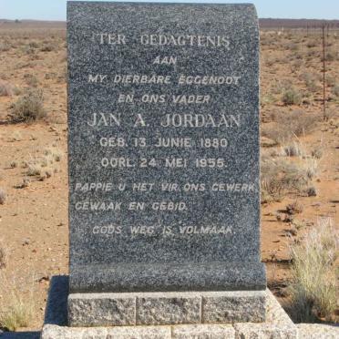 JORDAAN Jan A. 1880-1955