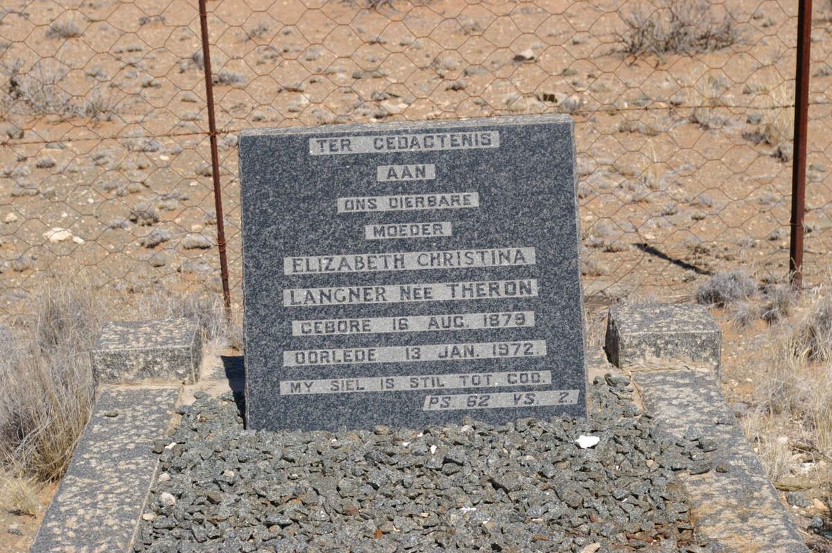 LANGNER Elizabeth Christina nee THERON 1879-1972