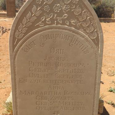 ROSSOUW Jacobus Petrus 1826-1908 &amp; Anna Margaritha ZWARTS 1827-1909