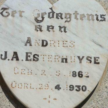 ESTERHUYSE Andries J.A. 1862-1930