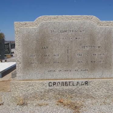 GROBBELAAR Jan 1893-1974 &amp; Hester W. 1897-1949