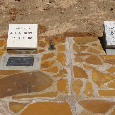 OLIVIER J.A.S. 1921-1995 :: OLIVIER Bets, BRAND 1944-2008 :: OLIVIER Jacobus Johannes 1926-1995