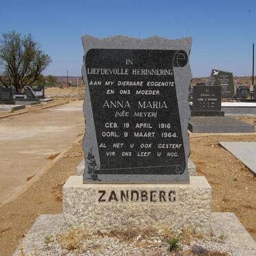 ZANDBERG Anna Maria nee MEYER 1916-1964