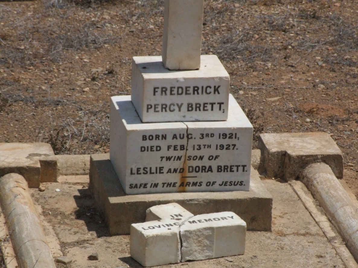 BRETT Frederick Percy 1921-1927