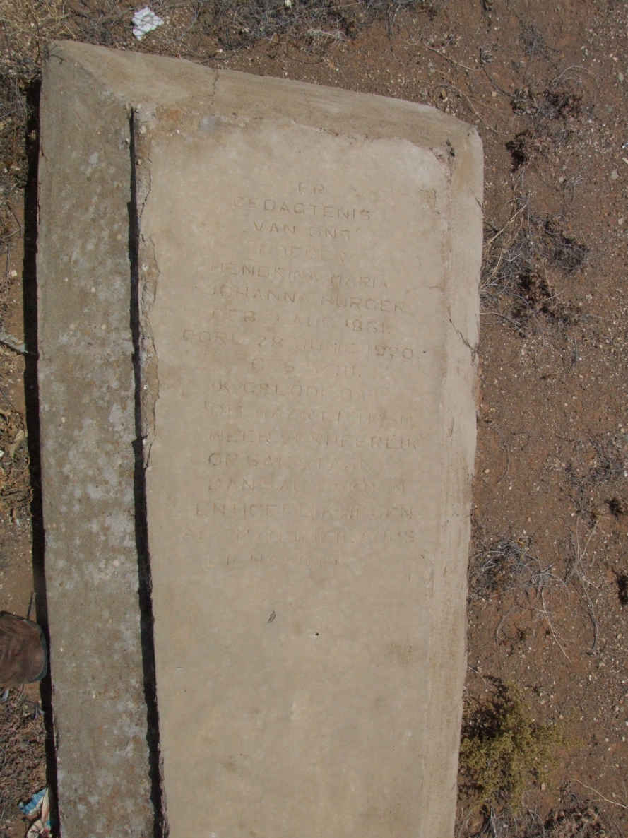 BURGER Hendrina Maria Johanna 1861-1920