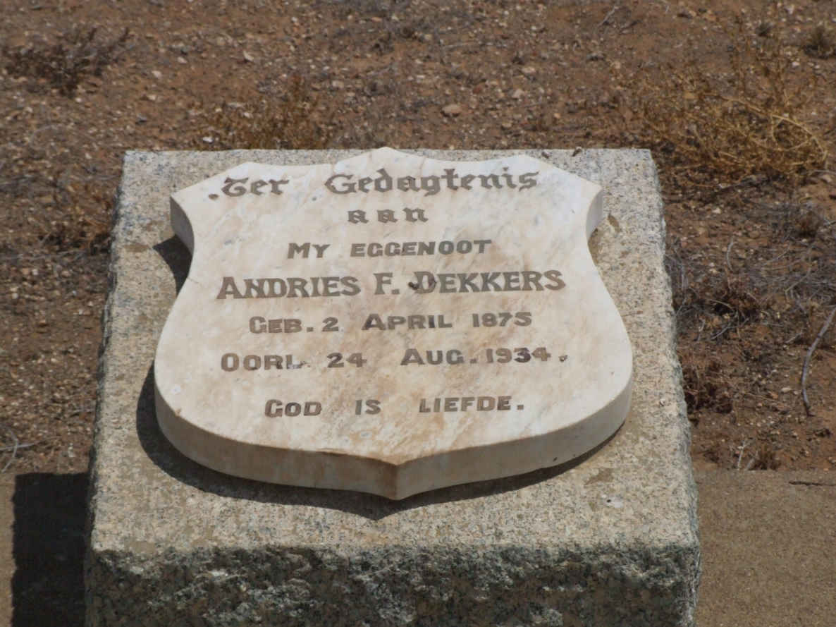 DEKKERS Andries F. 1875-1934