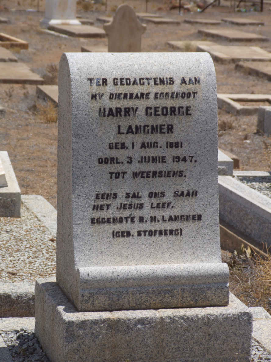 LANGNER Harry George 1881-1947