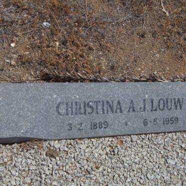 LOUW Christina A.J. 1889-1959