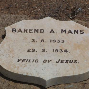 MANS Barend A. 1933-1934